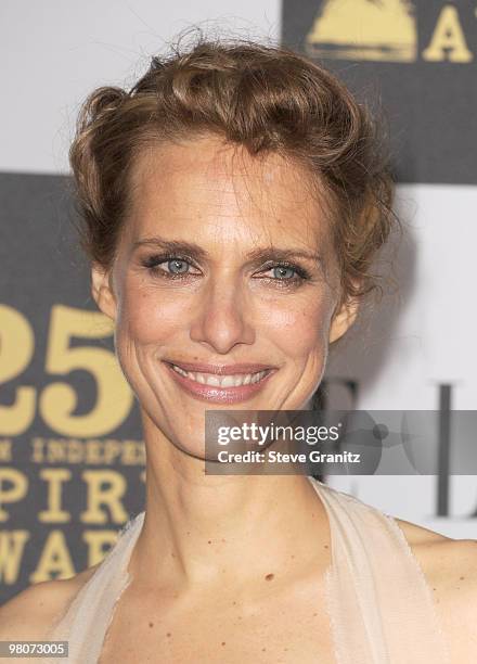 Director Lynn Shelton arrives at the 25th Film Independent Spirit Awards held at Nokia Theatre L.A. Live on March 5, 2010 in Los Angeles, California.