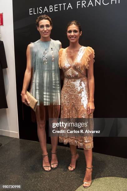 Eugenia Ortiz Domecq and Claudia Ortiz Domecq attend the opening of the new boutique 'Elisabetta Franchi' on June 21, 2018 in Madrid, Spain.