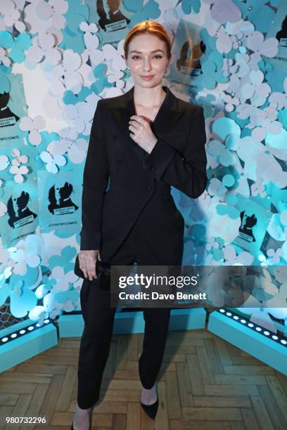 Eleanor Tomlinson attends as Tiffany & Co. Celebrates the launch of the Tiffany Paper Flower collection at The Lindley Hall on June 21, 2018 in...