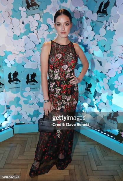 Alaia Baldwin attends as Tiffany & Co. Celebrates the launch of the Tiffany Paper Flower collection at The Lindley Hall on June 21, 2018 in London,...