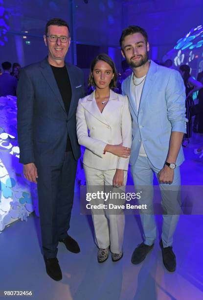 Barratt West, Iris Law and Douglas Booth attend as Tiffany & Co. Celebrates the launch of the Tiffany Paper Flower collection at The Lindley Hall on...