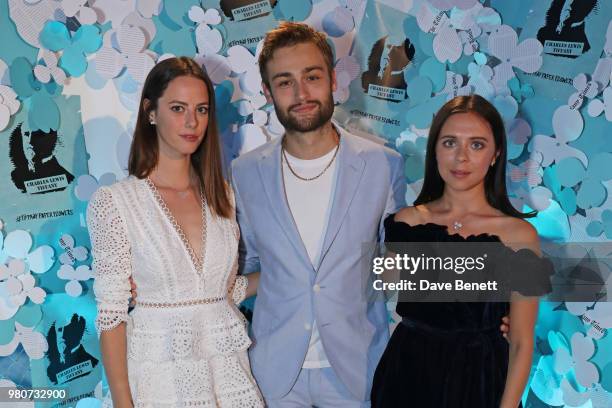 Kaya Scodelario, Douglas Booth and Bel Powley attend as Tiffany & Co. Celebrates the launch of the Tiffany Paper Flower collection at The Lindley...