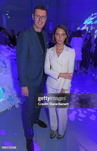 Barratt West and Iris Law attend as Tiffany & Co. Celebrates the launch of the Tiffany Paper Flower collection at The Lindley Hall on June 21, 2018...