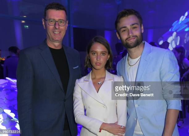 Barratt West, Iris Law and Douglas Booth attend as Tiffany & Co. Celebrates the launch of the Tiffany Paper Flower collection at The Lindley Hall on...