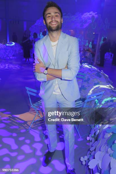 Douglas Booth attends as Tiffany & Co. Celebrates the launch of the Tiffany Paper Flower collection at The Lindley Hall on June 21, 2018 in London,...