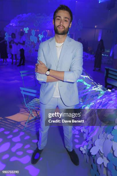 Douglas Booth attends as Tiffany & Co. Celebrates the launch of the Tiffany Paper Flower collection at The Lindley Hall on June 21, 2018 in London,...