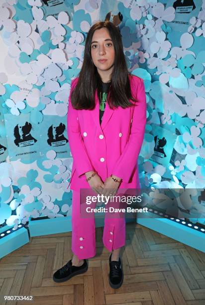 Chloe Caillet attends as Tiffany & Co. Celebrates the launch of the Tiffany Paper Flower collection at The Lindley Hall on June 21, 2018 in London,...