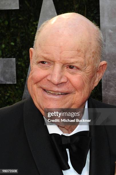 Comedian Don Rickles arrives at the 2010 Vanity Fair Oscar Party hosted by Graydon Carter held at Sunset Tower on March 7, 2010 in West Hollywood,...