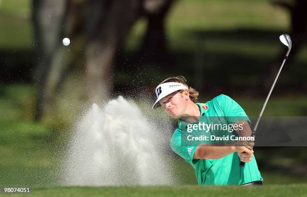 Brandt Snedeker of the USA plays his third shot at the 15th hole during the second round of the Arnold Palmer Invitational presented by Mastercard at...