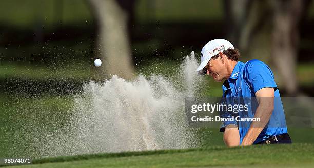 Lee Janzen of the USA plays his third at the 15th hole during the second round of the Arnold Palmer Invitational presented by Mastercard at the...