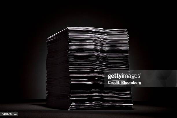 The 2,409 pages of H.R. 3590, the Patient Protection and Affordable Care Act, are displayed for a photograph in New York, U.S., on Thursday, March...