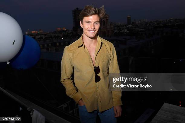 Oliver Cheshire attends the Cocktail Party for Mr Porter at Perchoir Du Marais as part of Paris Fashion Week on June 21, 2018 in Paris, France.