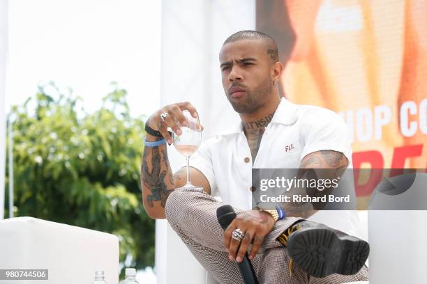 Vic Mensa speaks during 'What Brand Can Learn from Hip Hop' session during the Cannes Lions Festival 2018 on June 21, 2018 in Cannes, France.