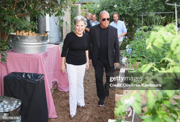 Bette Midler and Michael Kors attend as Michael Kors and the New York Restoration Project Celebrate The Opening Of The Essex Street Community Garden...