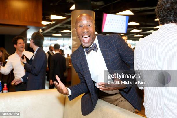 Legend Bruce Bowen is seen during the NBA Draft Reception at the 40/40 Club on June 21, 2018 at Barclays Center in Brooklyn, New York. NOTE TO USER:...