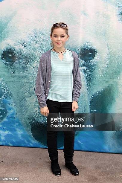 Actress Kiernan Shipka attends the re-launch of the Polar Bear Plunge at the San Diego Zoo on March 26, 2010 in San Diego, California.