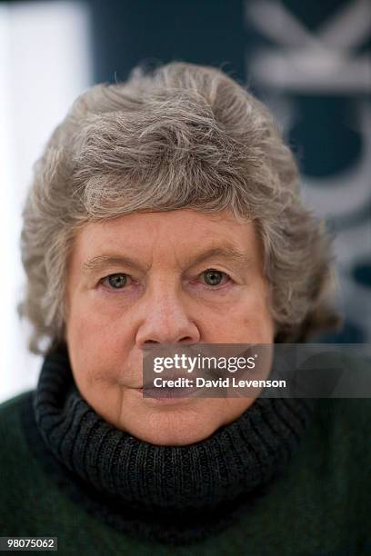 Byatt Author, poses for a portrait at the Oxford Literary Festival in Christ Church, on March 26, 2010 in Oxford, England.