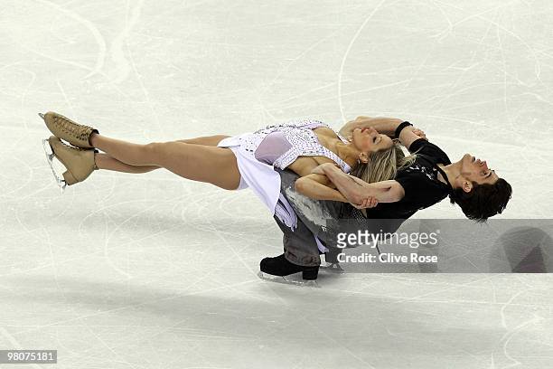 Sinead Kerr and John Kerr of Great Britain compete in the Ice Dance Free Dance during the 2010 ISU World Figure Skating Championships on March 26,...
