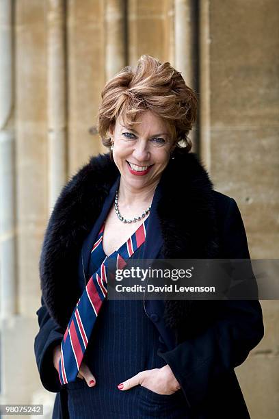 Kathy Lette, Author, poses for a portrait at the Oxford Literary Festival in Christ Church, on March 26, 2010 in Oxford, England.