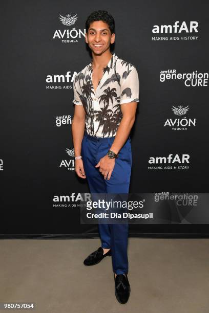 Angel Bismark Curiel attends the amfAR GenCure Solstice 2018 on June 21, 2018 in New York City.