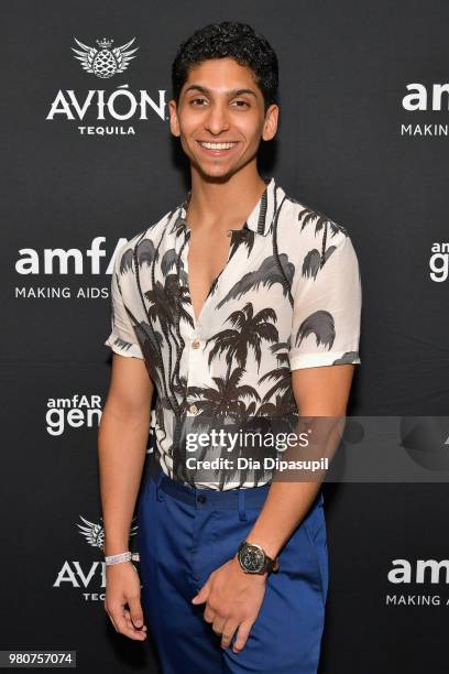 Angel Bismark Curiel attends the amfAR GenCure Solstice 2018 on June 21, 2018 in New York City.