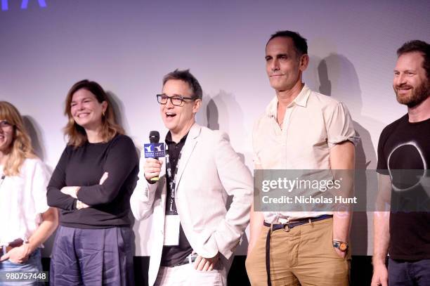 Elizabeth Crane, Jeanne Tripplehorn, Donal Lardner Ward and Damian Young attend the 'We Only Know So Much' Q&A at the 2018 Nantucket Film Festival -...