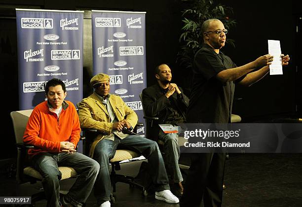 Senior VP Grammy Foundation/Moderator David Sears , Panelist - Grammy award winning Engineer Phil Tan, Recording Artist Calvin Richardson and Radio...