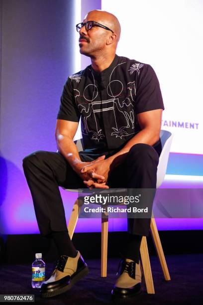 Common speaks during the 'Hollywood Meets Madison Ave' Blk-Ops session during the Cannes Lions Festival 2018 on June 21, 2018 in Cannes, France.