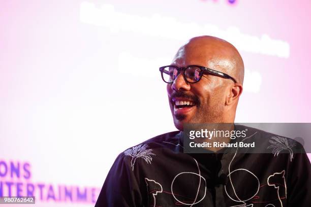 Common speaks during the 'Hollywood Meets Madison Ave' Blk-Ops session during the Cannes Lions Festival 2018 on June 21, 2018 in Cannes, France.