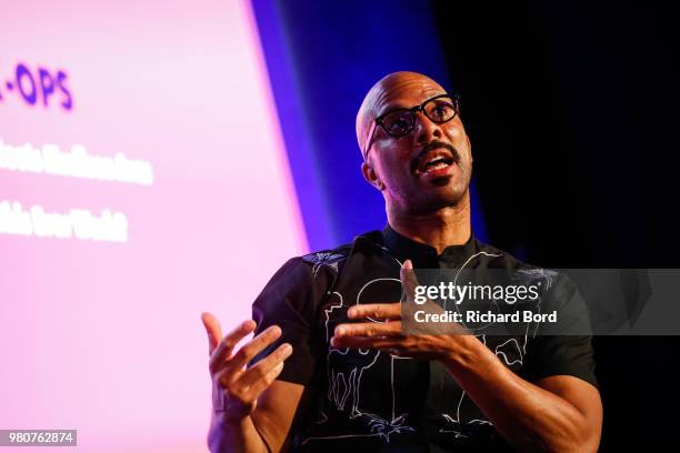 Common speaks during the 'Hollywood Meets Madison Ave' Blk-Ops session during the Cannes Lions Festival 2018 on June 21, 2018 in Cannes, France.