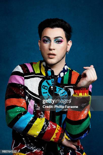 Manny MUA poses for a portrait at the Getty Images Portrait Studio at the 9th Annual VidCon US at Anaheim Convention Center on June 21, 2018 in...