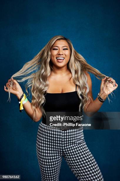Remi Cruz poses for a portrait at the Getty Images Portrait Studio at the 9th Annual VidCon US at Anaheim Convention Center on June 21, 2018 in...