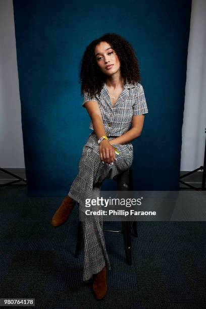 Nezza poses for a portrait at the Getty Images Portrait Studio at the 9th Annual VidCon US at Anaheim Convention Center on June 21, 2018 in Anaheim,...