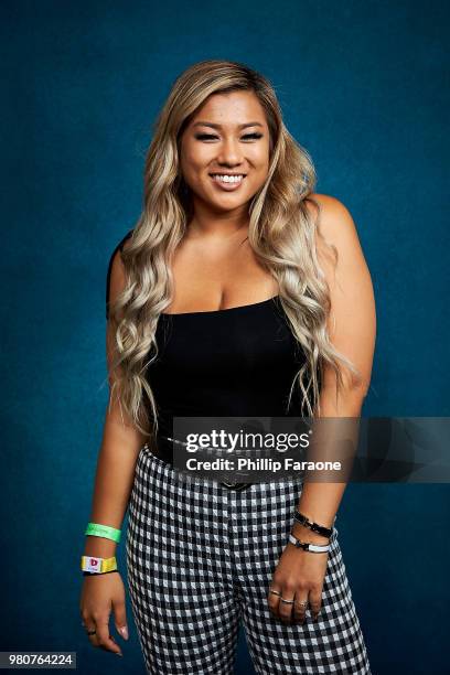 Remi Cruz poses for a portrait at the Getty Images Portrait Studio at the 9th Annual VidCon US at Anaheim Convention Center on June 21, 2018 in...