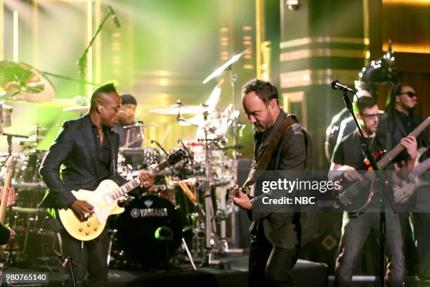 Episode 0889 -- Pictured: Musical Guest Dave Matthews Band performs "She" on June 21, 2018 --