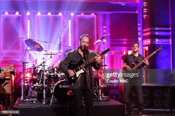 Episode 0889 -- Pictured: Musical Guest Dave Matthews Band performs "Samurai Cop " on June 21, 2018 --