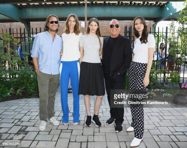 Lance Le Pere, Alana Zimmer, Silke Van Daal and Michael Kors attend as Michael Kors and the New York Restoration Project Celebrate The Opening Of The...