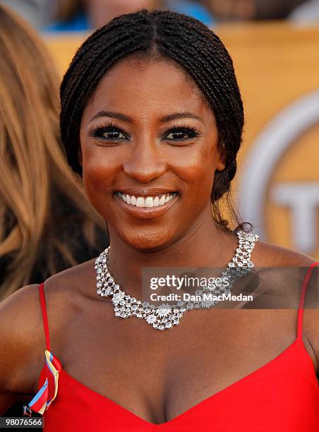 Actress Rutina Wesley arrives at the 16th Annual Screen Actors Guild Awards held at the Shrine Auditorium on January 23, 2010 in Los Angeles,...