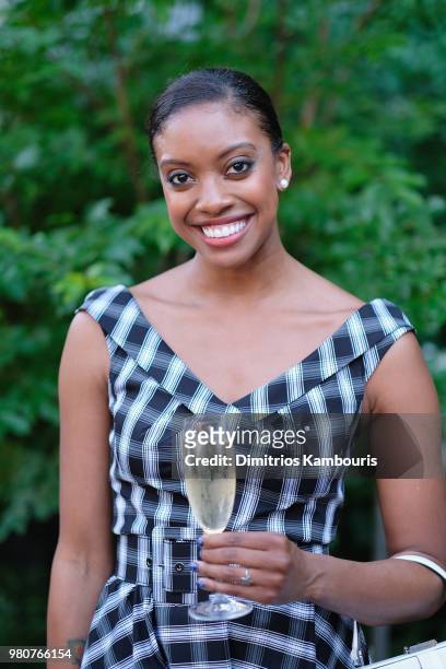 Condola Rashad attends as Michael Kors and the New York Restoration Project Celebrate The Opening Of The Essex Street Community Garden on June 21,...