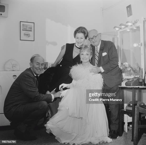 British actor Margaret Leighton , Michael Wilding , and Anna Neagle with her husband, British film producer and director Herbert Wilcox , UK, 2nd...