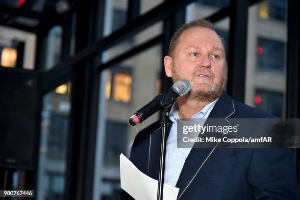 AmfAR CEO Kevin Robert Frost attends the amfAR GenCure Solstice 2018 on June 21, 2018 in New York City.