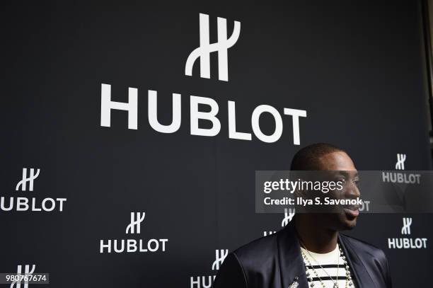 Dwyane Wade attends the Hublot and Dwyane Wade viewing party for the 2018 NBA Draft at Spring Place on June 21, 2018 in New York City.