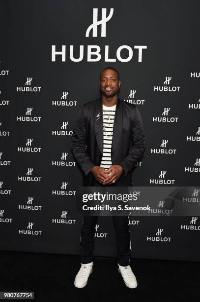 Dwyane Wade attends the Hublot and Dwyane Wade viewing party for the 2018 NBA Draft at Spring Place on June 21, 2018 in New York City.