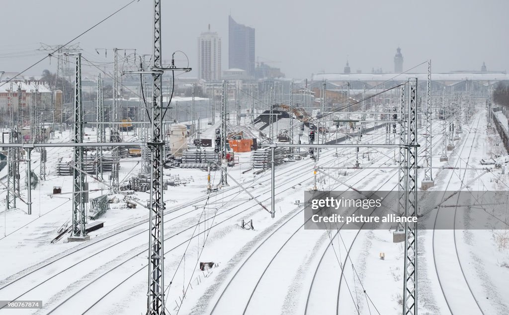 Winter chaos in Leipzig