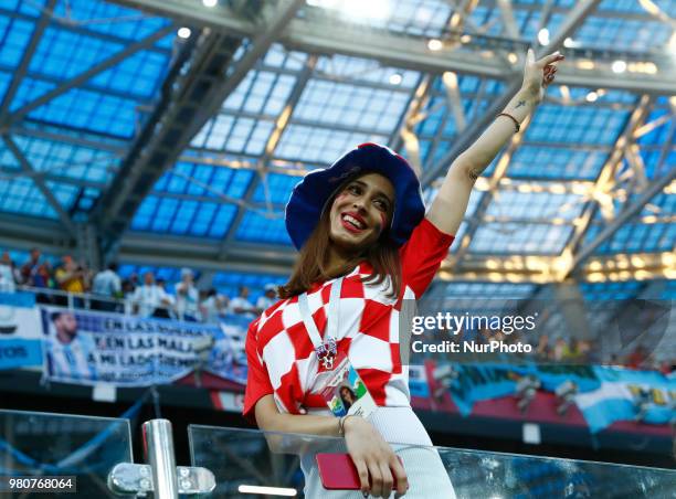 Group D Argentina v Croazia - FIFA World Cup Russia 2018 Croatia supporter at Nizhny Novgorod Stadium, Russia on June 21, 2018.