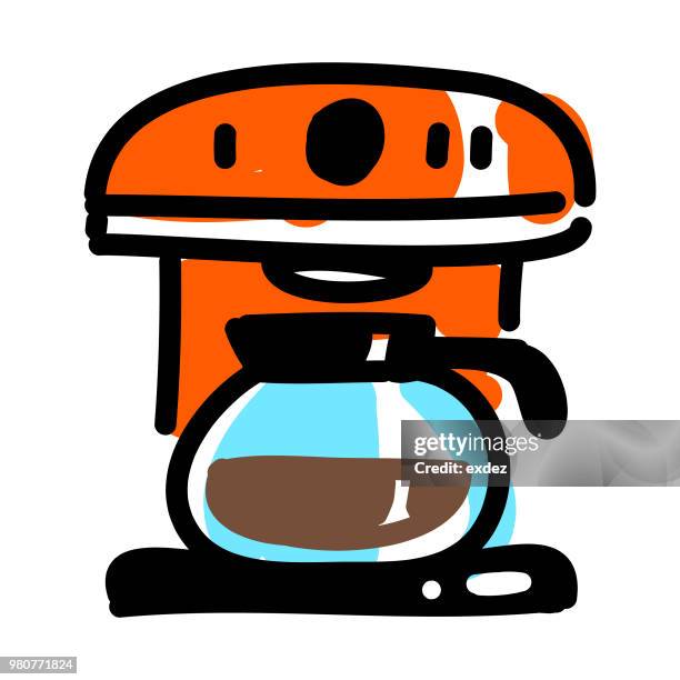 coffee drip machine - cafe coffee machine stock illustrations