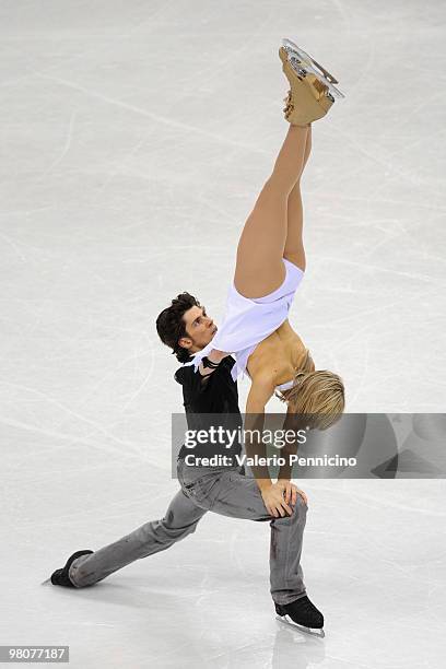 Sinead Kerr and John Kerr of Great Britain compete during the Ice Dance Free Dance at the 2010 ISU World Figure Skating Championshipson March 26,...