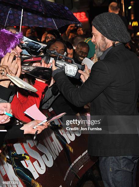 Producer Brad Pitt attends the 'Kick Ass' European film premiere at the Empire, Leicester Square on March 22, 2010 in London, England.