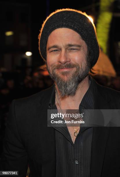 Producer Brad Pitt attends the 'Kick Ass' European film premiere at the Empire, Leicester Square on March 22, 2010 in London, England.