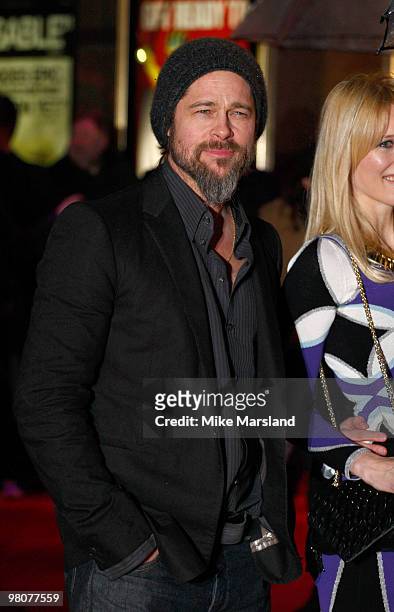 Brad Pitt attends the UK Film Premiere of Kick-Ass at the Empire Leicester Square on March 22, 2010 in London, England.